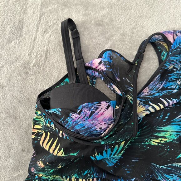 Torrid Swimsuit One Piece Swim Dress Women's size 0 12 High Neck - Picture 4 of 6